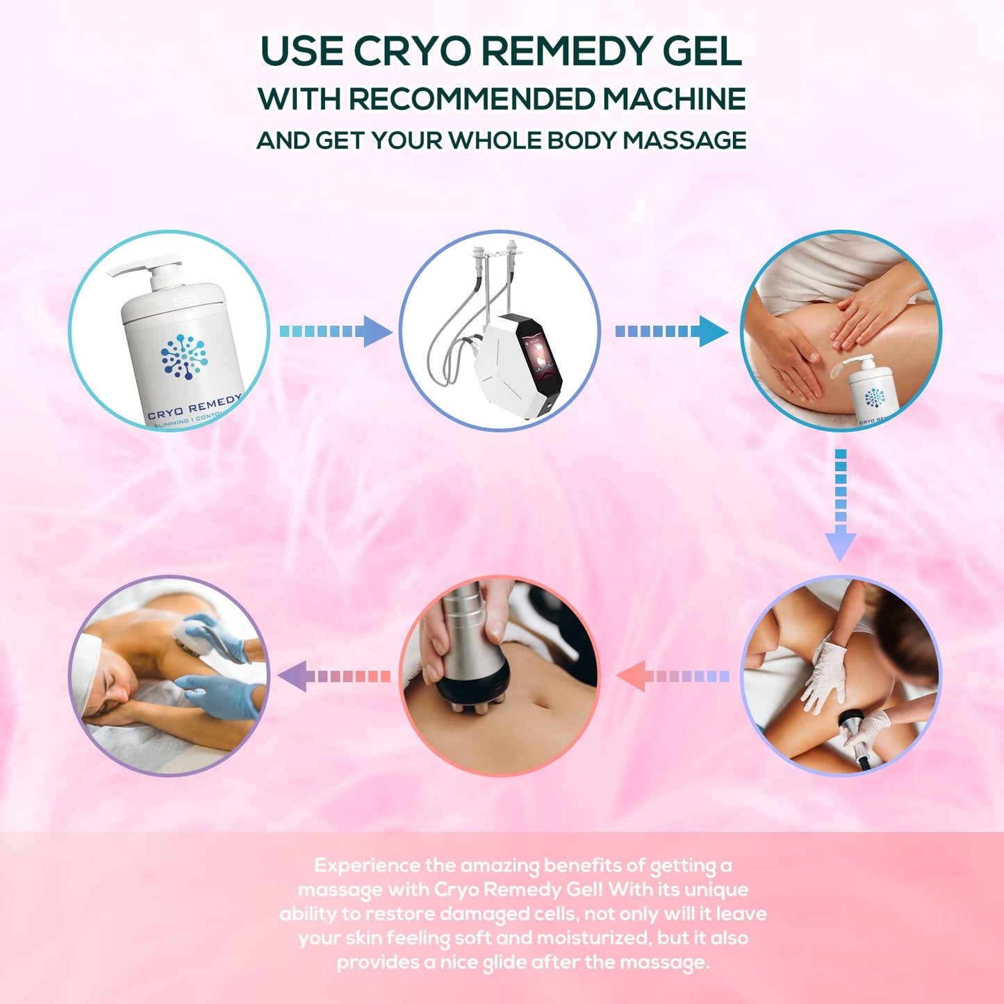 Cryo Conductive Gel with Hyaluronic Acid – Single Bottle (Professional RF, Cryoskin & EMS Gel)