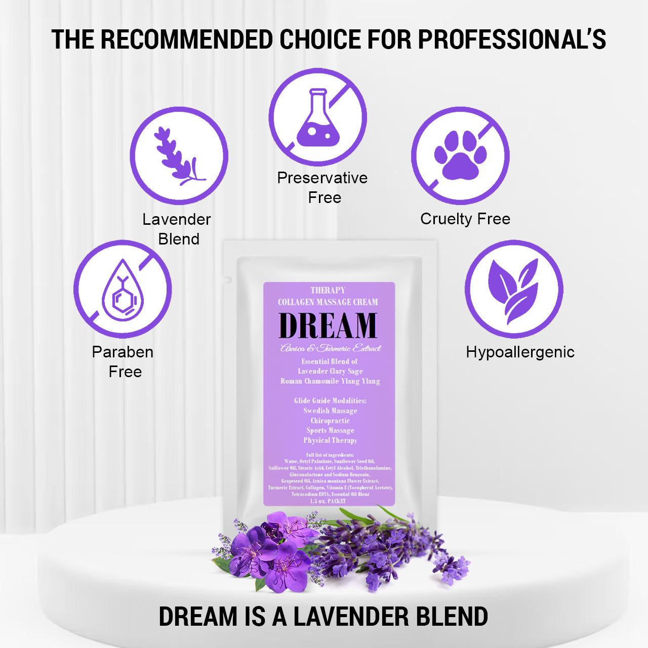 Swedish Massage Cream Individual Packets