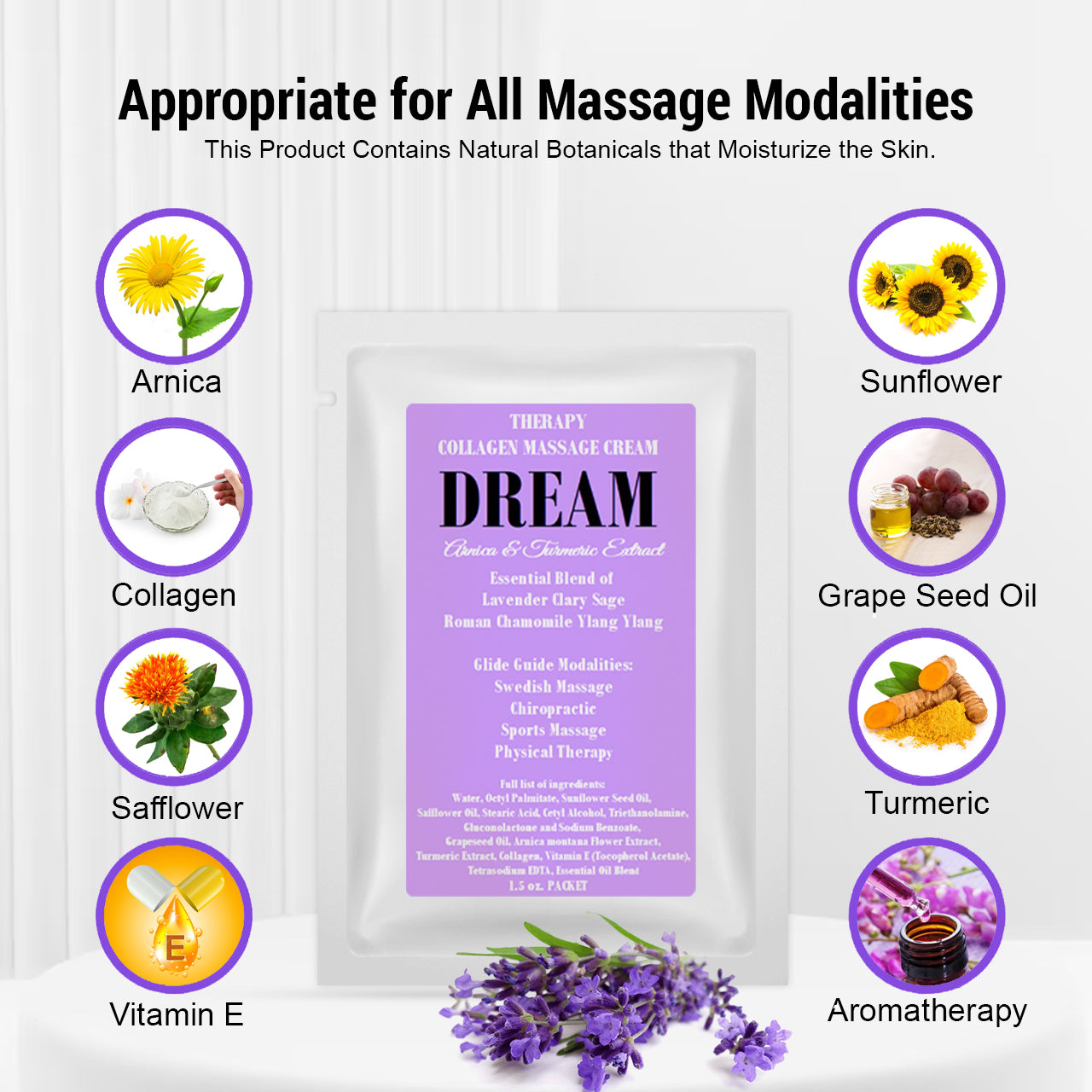 Swedish Massage Cream Individual Packets