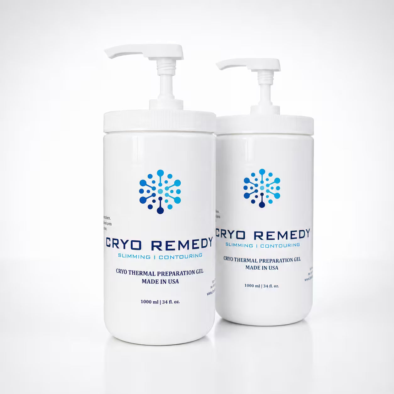 Cryo Conductive Gel with Hyaluronic Acid – 2 Pack | Professional Spa Cryo & RF Gel