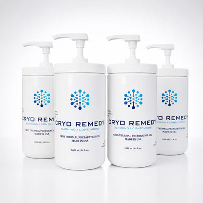 Cryo Conductive Gel with Hyaluronic Acid – 4 Pack | Professional Spa Cryo & RF Gel