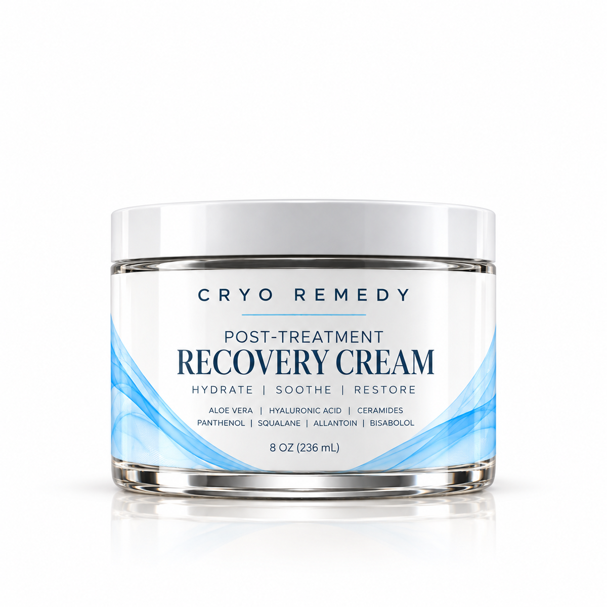Cryo Remedy Post-Treatment Recovery Cream | Ceramide & Hyaluronic Acid Moisturizer for Face & Body – 8 oz