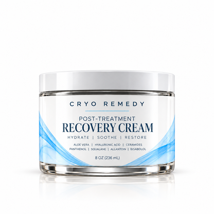 Cryo Remedy Post-Treatment Recovery Cream | Ceramide & Hyaluronic Acid Moisturizer for Face & Body – 8 oz