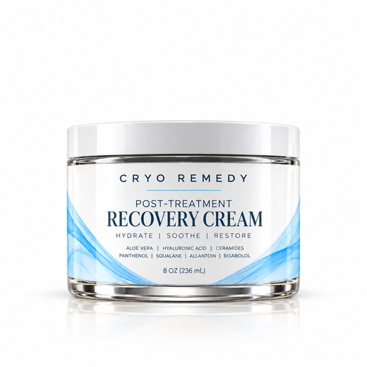 Cryo Remedy Post-Treatment Recovery Cream | Ceramide & Hyaluronic Acid Moisturizer for Face & Body – 8 oz